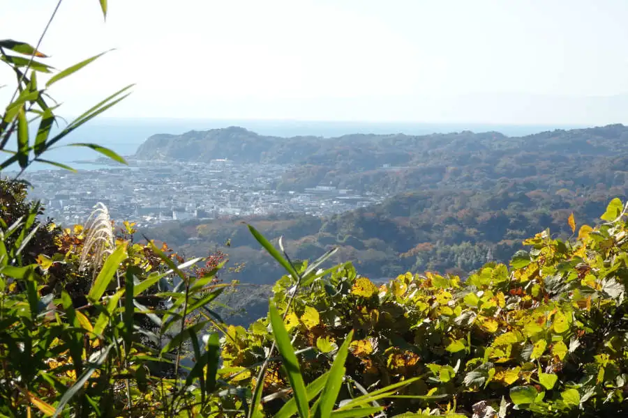 天園茶屋跡から鎌倉の町並み