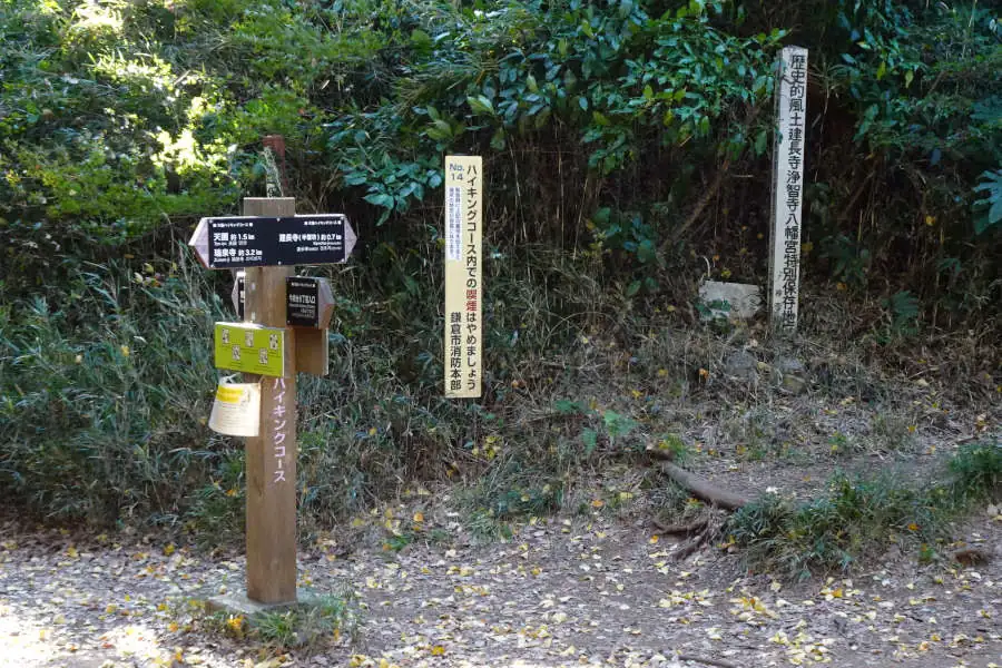 覚園寺と今泉台の分岐